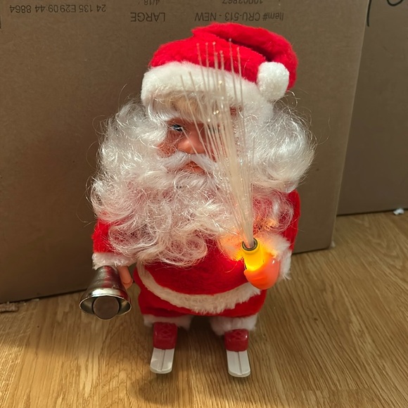 Vintage 1983 Dancing Musical Santa With Fiber Optic  Galaxy Lights -read! - Picture 1 of 11